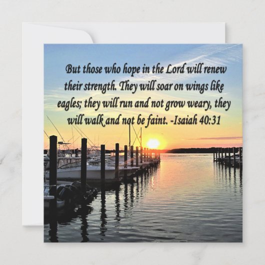 イザヤ40:31聖書の一節 招待状 (正面)