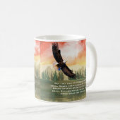 イザヤ40:31聖書の翼の山 コーヒーマグカップ (正面右)