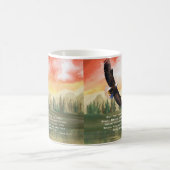 イザヤ40:31聖書の翼の山 コーヒーマグカップ (中央)