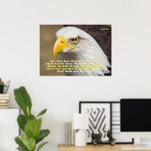 イザヤ40:31聖書の翼の山 ポスター (ホームオフィス)