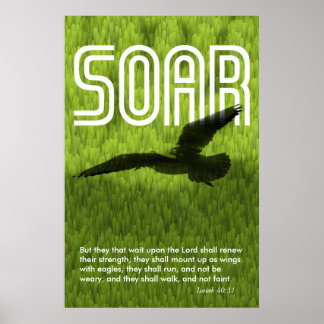 イザヤ40:31聖書の聖句イーグル ポスター