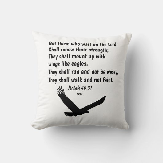 イザヤ40:31聖書の聖句聖なる書物、 経典 クッション (正面)
