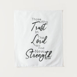 イザヤ40:31聖書の詩の台本フォントクリスチャン タペストリー