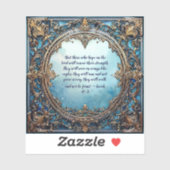 イザヤ40:31聖書の詩 オーダーメイドのビニールステッカー シール (シート)