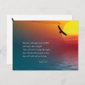 イザヤ40:31詩聖書の聖イーグルが大暴れ ポストカード (正面/裏面)