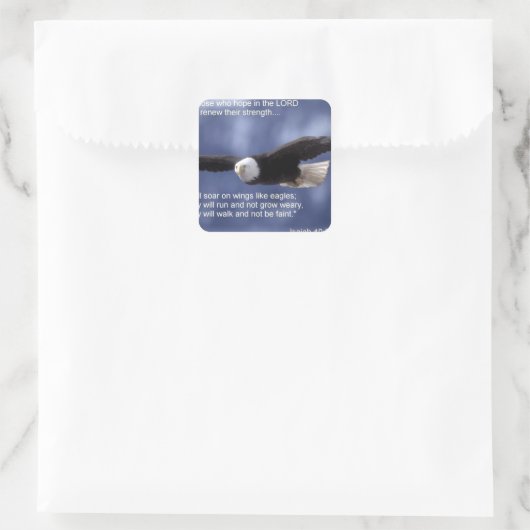 イザヤ40:31 スクエアシール (バッグ)