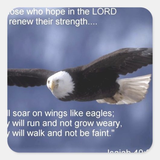 イザヤ40:31 スクエアシール (正面)