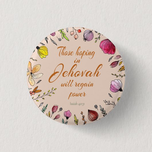 イザヤ40:31 缶バッジ (正面)