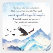 イザヤ40:31 鷲の翼のように飛び上がる スクエアシール (正面)