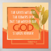 イザヤ40:8ポスター ポスター (正面)