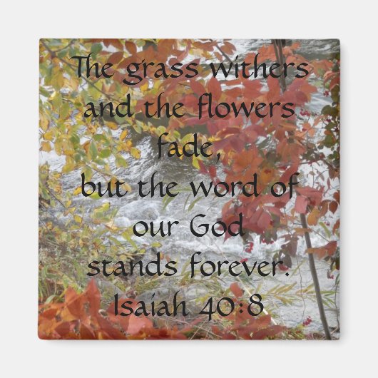 イザヤ40:8磁石 マグネット (正面)