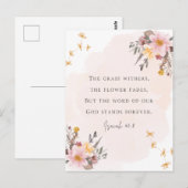 イザヤ40:8聖書の聖句 ポストカード (正面/裏面)