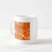 イザヤ40:8草は枯れ、花は枯れる コーヒーマグカップ (正面左)