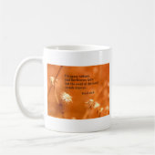 イザヤ40:8草は枯れ、花は枯れる コーヒーマグカップ (左)