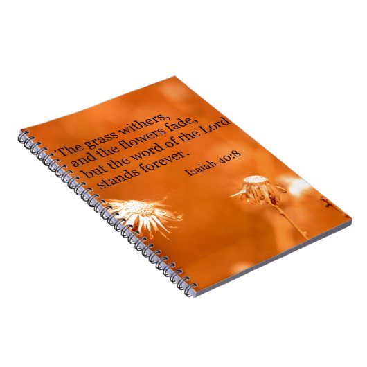 イザヤ40:8草は枯れ、花は枯れる ノートブック (右側)