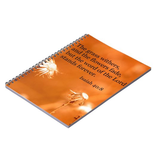 イザヤ40:8草は枯れ、花は枯れる ノートブック (左側)