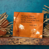 イザヤ40:8草は枯れ、花は枯れる フォトプラーク (側面)