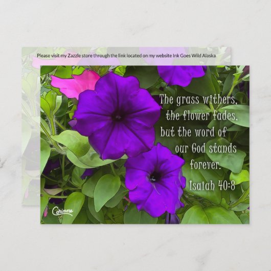 イザヤ40:8 – はがき (正面/裏面)