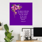 イザヤ40:8 ポスター (ホームオフィス)