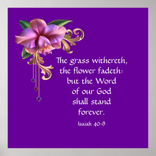 イザヤ40:8 ポスター (正面)