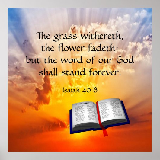 イザヤ40:8 ポスター (正面)