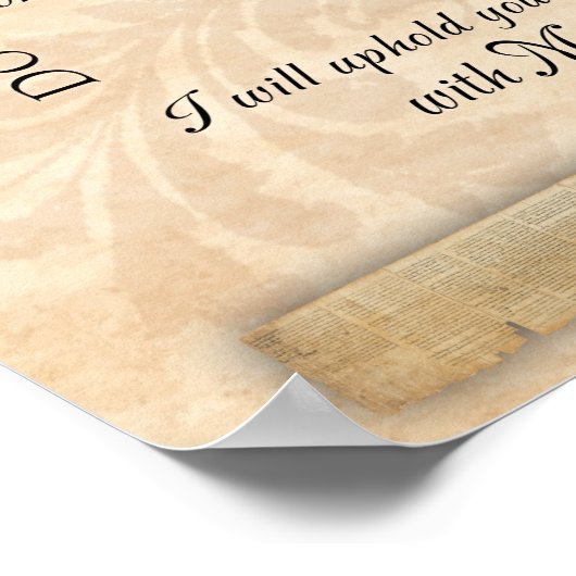 イザヤ41わたしはあなたの神であり,わたしはあなた方の芸術プリントである ポスター (角)