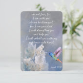 イザヤ41:1聖書の聖なる書物、 経典感謝していカスタム サンキューカード (スタンド正面)