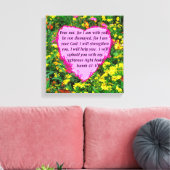 イザヤ41:10ワイルドフラワー写真デザイン キャンバスプリント (インサイチュ (リビング))