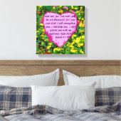 イザヤ41:10ワイルドフラワー写真デザイン キャンバスプリント (インサイチュ (寝室))