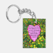 イザヤ41:10ワイルドフラワー写真デザイン キーホルダー (正面左)