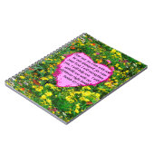 イザヤ41:10ワイルドフラワー写真デザイン ノートブック (左側)