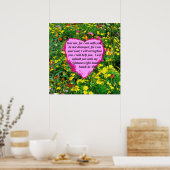 イザヤ41:10ワイルドフラワー写真デザイン ポスター (キッチン)