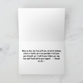 イザヤ41:10勇気付けられる カード (内部)