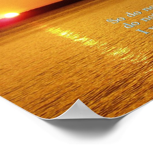 イザヤ41:10夕日 ポスター (角)