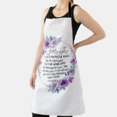 イザヤ41:10恐怖ではなく紫のフローラ聖なる書物、 経典 エプロン (インサイチュ)