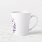 イザヤ41:10恐怖ではなく紫のフローラ聖なる書物、 経典 カフェラテマグ (右)