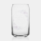 イザヤ41:10恐怖ではなく紫のフローラ聖なる書物、 経典 ガラス缶 (裏面)