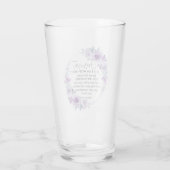 イザヤ41:10恐怖ではなく紫のフローラ聖なる書物、 経典 タンブラーグラス (裏面)