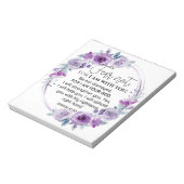 イザヤ41:10恐怖ではなく紫のフローラ聖なる書物、 経典 ノートパッド (回転)