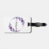 イザヤ41:10恐怖ではなく紫のフローラ聖なる書物、 経典 ラゲッジタグ (裏面横)