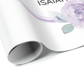 イザヤ41:10恐怖ではなく紫のフローラ聖なる書物、 経典 ラッピングペーパー (ロールコーナー)