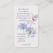 イザヤ41:10聖なる書物、 経典メモリカード 名刺 (正面)