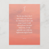 イザヤ41-10聖書のインスピレーション引用文 ポストカード (正面)