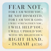 イザヤ41:10聖書の引用文 スクエアシール (正面)