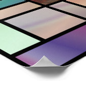 イザヤ41:10鳥のステンドグラスを持つ聖書の聖句 ポスター (角)