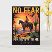 イザヤ41:10 カウボーイ聖書の詩節 キリスト教 西部 カード (黄色い花)