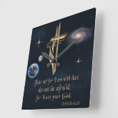 イザヤ41:10 スクエア壁時計 (傾斜)