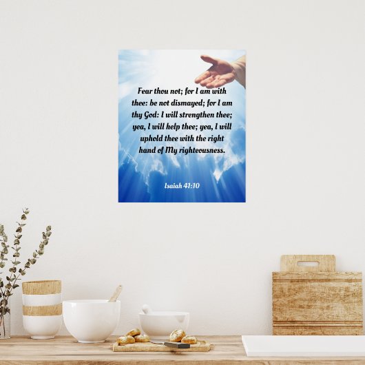 イザヤ41:10 ポスター (キッチン)