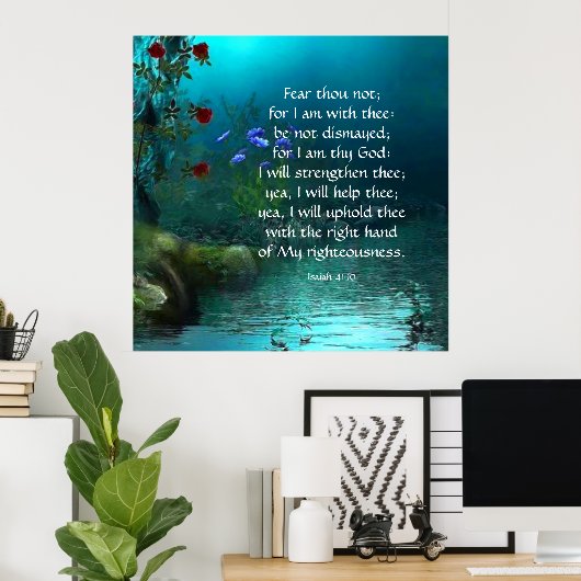 イザヤ41:10 ポスター (ホームオフィス)