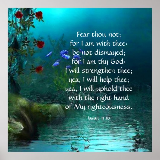 イザヤ41:10 ポスター (正面)